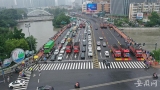 無人機直擊：合肥南淝河水位暴漲  