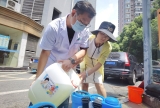 合肥北一环与肥西路交口积水退去 辖区启动环境消杀
