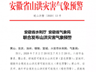 安徽發布山洪災害氣象預警?   六安黃山等6市請注意