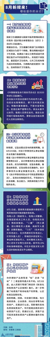 请注意，这些新规8月“火热上线”   