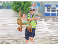 金寨女民警9張手繪圖 致敬抗洪戰(zhàn)汛的人民衛(wèi)士