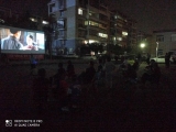 宜秀区大龙山镇中心社区：公益电影放映 为脱贫攻坚添动力 