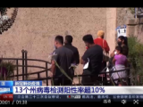 美国13个州新冠病毒检测阳性率超10%