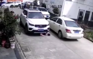 太湖一小女孩小區內騎滑輪車被軋車下（視頻）