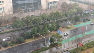 剛剛，合肥市區下雪