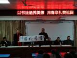 桐城市新安中心小学：书法名家进校园  喜迎元旦写春联