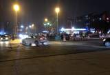 合肥当涂北路与皇藏峪路交叉口处出现深洞  现场被铁皮围起约40平方米