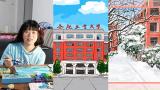 合工大学子创作原创插画 12处校园美景“跃然纸上”