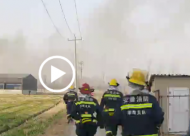 視頻丨燒荒引起民房大火 淮南消防緊急撲救