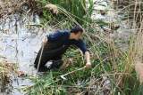 淮南龙湖公园打捞湖面杂物，营造优美游园环境