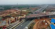 鏖戰(zhàn)正酣！明巢高速公路夏閣樞紐建設(shè)開始提速