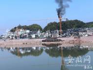 黃山市屯溪老街濱江西路一塔吊操作室失火