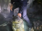 七旬老太房间深夜起火 泗县民警及时灭火拎出煤气罐