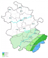 未来3小时内安徽江淮之间南部和江南有降雨 局地雨量超30毫米
