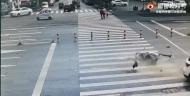撞成“碎片” ！  亳州一轿车斑马线上未减速让行撞上电动车