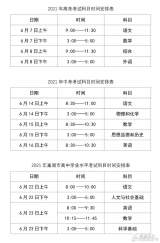 定了！巢湖2021年中高考考点公布