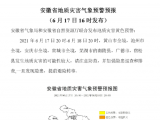 地质灾害黄色预警！安徽这些地方需注意防范
