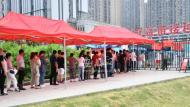 合肥市多個接種點迎來新冠疫苗第二針接種高峰