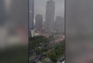 合肥黑云壓城風雨大作