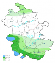 7月1日晚安徽淮北局部地區(qū)、大別山區(qū)和沿江江南有陣雨或雷雨