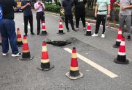 合肥市區突發塌陷 警方正在處置