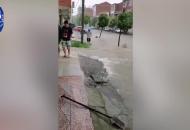霍邱縣長集鎮下暴雨 內澇積水穿流民宅