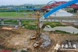 合九铁路改建首根桩基顺利开钻施工  系引江济淮附属配套工程