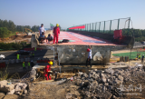 将实现零突破 安徽高速公路首座支线上跨桥正在“转体”