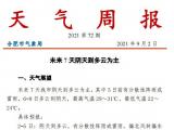 未来7天合肥市“主打”阴天到多云  9月5日前有分散性阵雨或雷雨