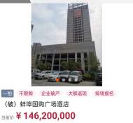 1.462億！蚌埠國(guó)購(gòu)廣場(chǎng)酒店被拍走