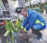 淮南街头“淮小绿” 冬季“大保养”