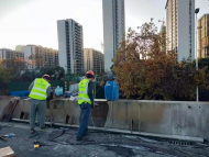 治理交通噪聲 蕪湖市為立交橋安裝聲屏障