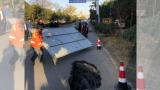 突发！合肥包河大道与大连路交口路面出现塌陷