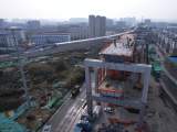 合肥首个“双层”高架雏形初现 记者航拍文忠路施工现场