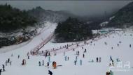 天柱山高山滑雪春節(jié)假期火爆