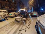 合肥天降大雪  環衛工人連夜鏟雪