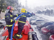 積雪壓斷樹枝 合肥消防現場處置多起警情