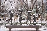 合肥天鵝湖公園銀裝素裹雪景美如畫（組圖）