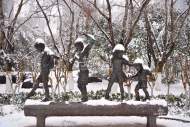 合肥天鵝湖公園銀裝素裹雪景美如畫（組圖）