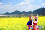 火車穿過油菜花海！網友：春日里的中國太美了！