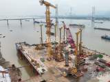 G3铜陵长江公铁大桥南主墩承台浇筑完成