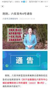 初检阳性13例   六安对中心城区暂时实施封控  实行静态管理