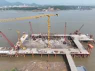 G3銅陵長江公鐵大橋北錨碇進入主體施工階段