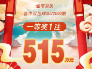 淮南一彩民中515萬元雙色球頭獎