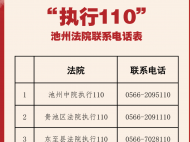 池州法院“執(zhí)行110”線索舉報(bào)電話公布