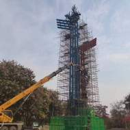 蚌埠地標建筑—中國南北分界線雕塑進行全面養護
