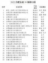 2022合肥企业50强重磅发布，安徽文一连登三榜