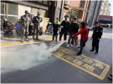 安庆市天后宫社区开展高层建筑消防应急逃生演练