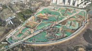 北大門封頂 合肥一中淝河校區建設取得階段性成果