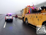 货车侧翻羊群跑上高速路 交警等众人化身“羊倌”解除隐患